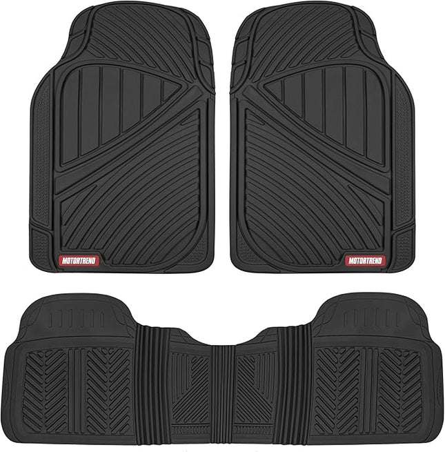 All Weather Rubber Car Floor Mats - 3 Piece Floor Mats
