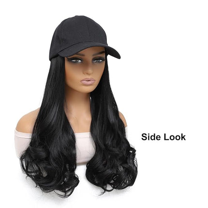 Cap With Wavy Ends Straight Roots Hair Extensions