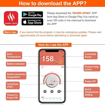 Heated Socks for Men /Women with App Control