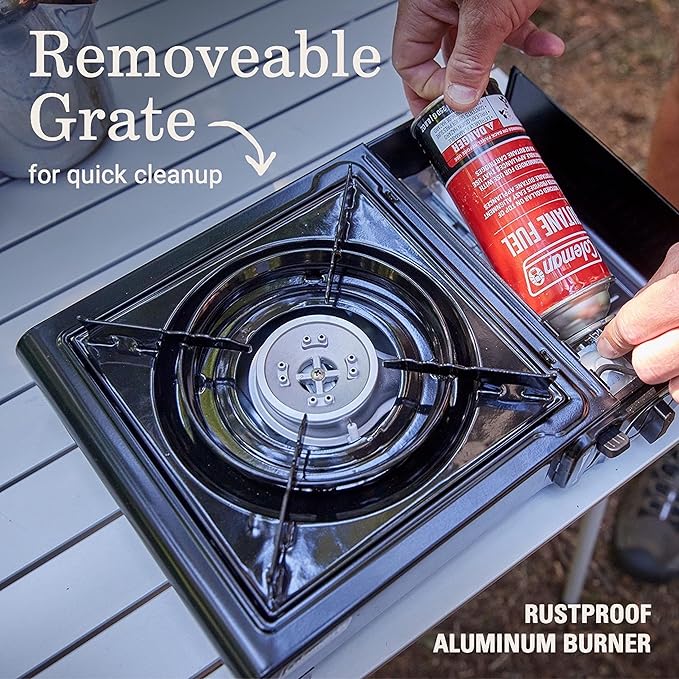 Coleman Classic 1-Burner Butane Stove, Portable Camping Cooktop with Carry Case & InstaStart Ignition, Adjustable Burner with 7650 BTUs of Power for Camping, Grilling, Tailgating, & More