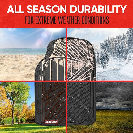 All Weather Rubber Car Floor Mats - 3 Piece Floor Mats