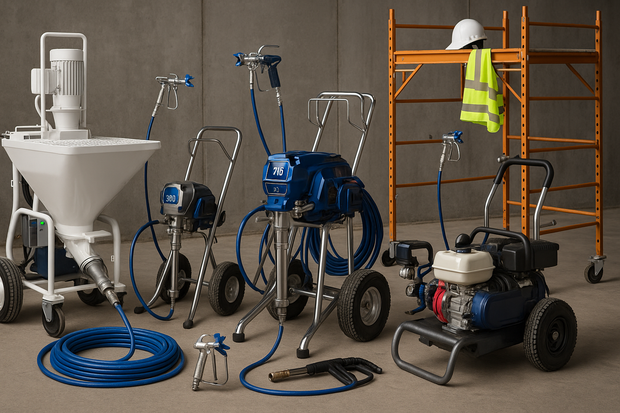 construction heavy painting and spraying machines